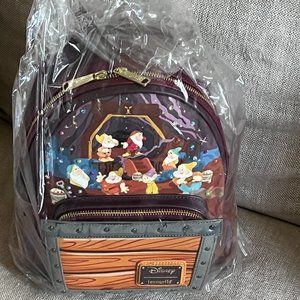 PinkCON Loungefly Disney Seven Dwarf Mine Cart Mini Backpack